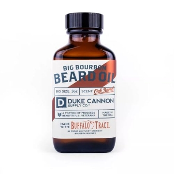Picture of DUKE CANNON 03BDOIL1 Duke Cannon Big Bourbon Beard Oil - Premium Organic Blend with Apricot Kernel, Argan, and Jojoba Oils, Oak Barrel Scent, 3 oz. (PK-6-EA)