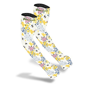 Picture of FARMERS DEFENSE SLV-BEEC-SM FARMER'S DEFENSE Sleeves | UV Cooling Sleeves for Sun Protection | Premium Anti-Scratch Arm Guard Sleeve for Skin - for Gardening Harvesting Sports Outdoors | Unisex | Save the Bee's Cream - S/M (EA)