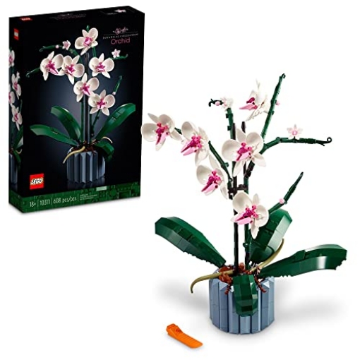 Picture of Lego 10311 LEGO Botanicals Orchid - Artificial, Fake Indoor Flowers Building Set for Home, Kitchen, Desk Decoration, Adults Ages 18+ - Gift for Birthdays - 10311 (EA)