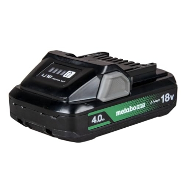 Picture of METABO HPT 378681M Metabo HPT 18V 4.0Ah Lithium Ion Battery, Lightweight 1.3 lbs Battery with Fuel Indicator, Long-Lasting Power for 18V Tools, 30% Longer Runtime, Multiplex Protection Circuit, BSL1840M (EA)