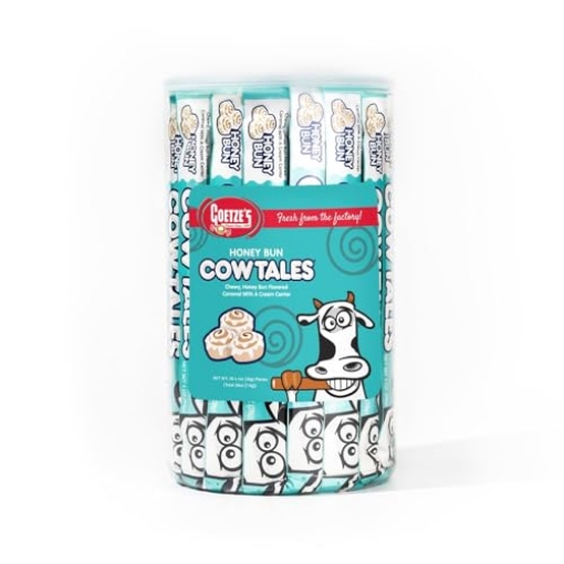 Picture of GOETZES CANDY CO INC 80103 Goetze's Candy Honey Bun Cow Tales - 2.25 Pound Canister (36 Ounces) - Fresh from the Factory (PK-36-EA)