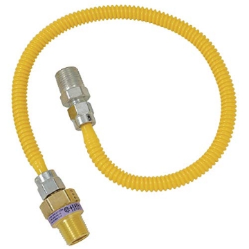 Picture of Eastman Kodak Company 10YE50V048B BRASSCRAFT Cssl44r-48 P Straight Connector, 1/2 in, Mip, 48 in L, 28300 Natural, 45280 Btuh Propane Gas Line Kits, Stainless Steel (EA)