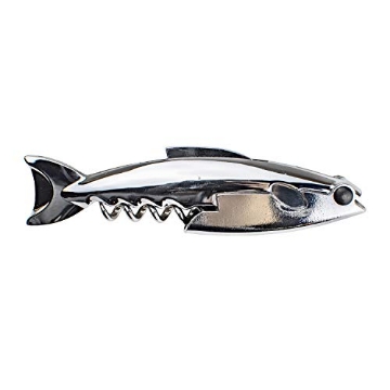 Picture of BARY3 BAR-0752 BAR BEER WINE SPIRITS 3 BARY3 Stainless Steel Shark Waiters Corkscrew (EA)