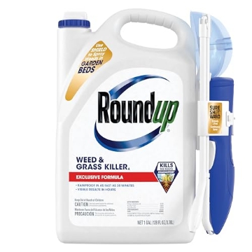 Picture of THE SCOTTS MIRACLE-GRO COMPANY 5375204 Roundup Weed & Grass Killer₄ with Sure Shot Wand, Use in and Around Flower Beds, Trees, and Driveways, 1 gal. (EA)