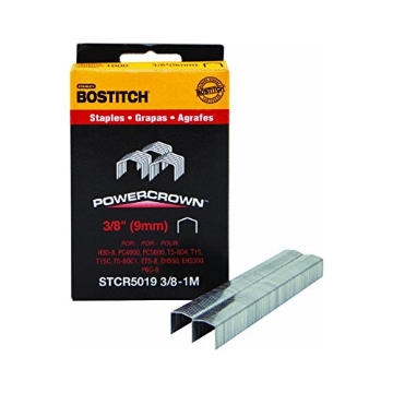 Picture of STANBOSTIT STCR50193/8-1M Bostitch PowerCrown 3/8 in. L x 7/16 in. W Steel Wide Crown Staples 18 Ga. 1000 pk (PK-5-EA)