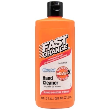 Picture of Permatex 25108 Fast Orange 25108 Pumice Lotion, Heavy Duty Hand Cleaner, Natural Citrus Scent, Waterless Cleaner For Mechanics, Strong Grease Fighter, 7.5 oz (PK-12-EA)