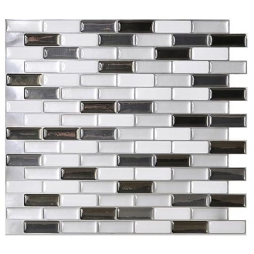 Picture of QUINCO & CIE SM1030-4 Murano Collection Metallik Peel and Stick Backsplash Wall Tiles - 10.2" x 9.1", 4 Pack (PK-6-EA)