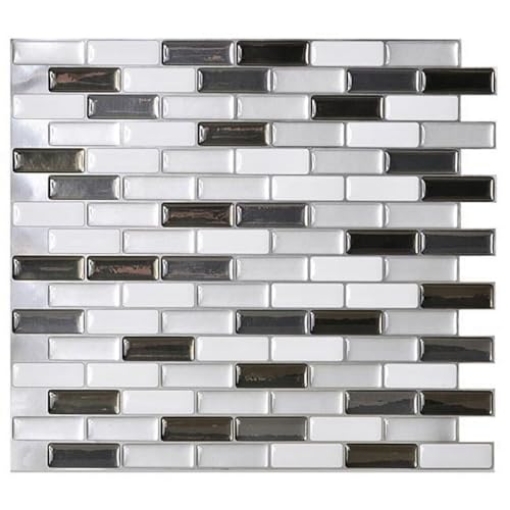 Picture of QUINCO & CIE SM1030-4 Murano Collection Metallik Peel and Stick Backsplash Wall Tiles - 10.2" x 9.1", 4 Pack (PK-6-EA)
