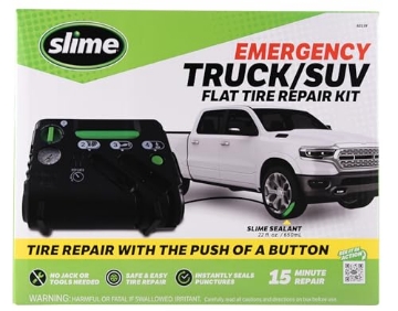 Picture of Slime 50139 Slime 50139 Flat Tire Puncture Emergency Kit, Includes Sealant and Tire Inflator Pump, Analog, Suitable for Cars and Other Highway Vehicles, 10 Min Fix (EA)