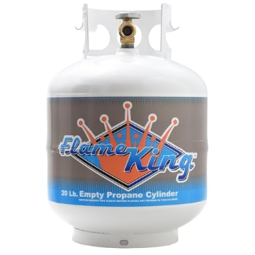 Picture of FLAME KING YSN201 Flame King YSN-201 20-Pound Steel Propane Tank Cylinder with Type 1 OPD Valve, White (EA)