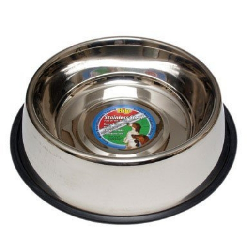 Picture of HILO ZW142 96 Hilo Dog Dish Non Skid 96 Oz Stainless Steel (EA)