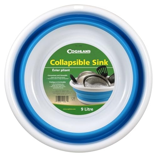 Picture of COGHLAN S LTD 2082 Coghlan's Collapsible Sink - Lightweight and Portable 16L Wash Basin for Camping, Hiking, Outdoor Cooking, and Dishwashing - Compact and Durable Foldable Dishpan for Easy Storage and Travel (EA)