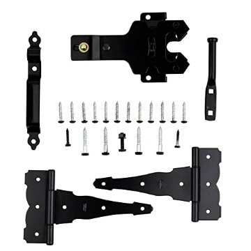 Picture of National/Spectrum Brands N109-308 National Hardware N109-308 V8422 Deluxe Decorative T-Hinge Gate Kit in Black (EA)