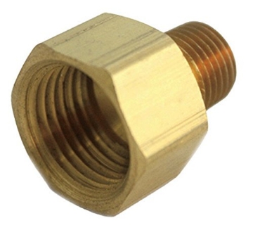 Picture of JMF COMPANY 4505277 JMF 3/8 in. FPT x 3/8 in. Dia. MPT Brass Reducing Coupling (PK-5-EA)