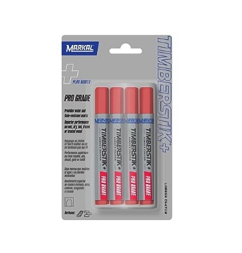 Picture of MARKAL 80442 Markal Timberstik Plus 8 in. L Lumber Crayon Red 4 pc (PK-6-EA)