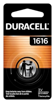 Picture of DURACELL(R) DL1616BPK Duracell 1616 3V Lithium Coin Battery 1 Count (Pack of 1), CR1616 3V Battery for Fitness Devices, Watches, and More (EA)