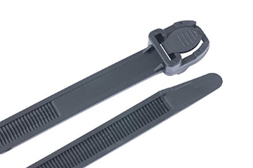 Picture of GARDNER BENDER 47-121UVB Gardner Bender 47-121UVB Releasable Cable Tie, 21 inch, 175 lb, Electrical Wire and Cord Management, Nylon Zip Tie, 3 Pk, UV Resistant Black (EA)