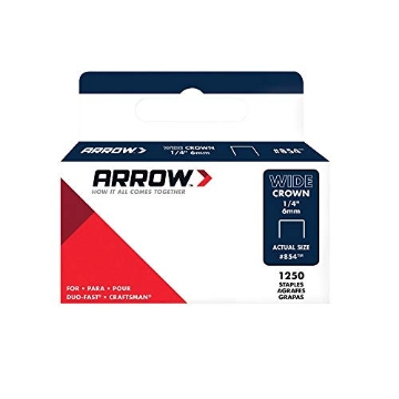 Picture of ARROW FASTENER CO LLC 854SP Arrow 854 Heavy Duty Wide Crown Staples for Craftsman and Duo-Fast Staple Guns, Galvanized Steel Construction, 1250 Pack, Leg Length 1/4-Inch, Crown Width 1/2-Inch (EA)