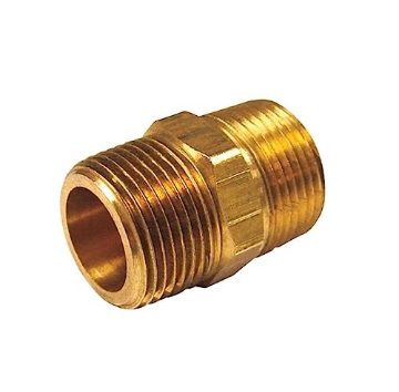 Picture of ACE TRADING - ZW 6JC101010721018 1/2 in. MPT X 3/8 in. D MPT Brass Reducing Hex Nipple (PK-5-EA)