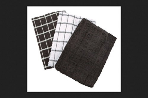 Picture of RITZ 82414 Ritz Black Cotton Kitchen Towel 3 pk (PK-3-EA)