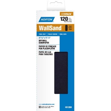 Picture of Norton Company 07660701208 Norton 07660701208 WallSand Die Cut Drywall Sanding Screen, 11" Length x 4-3/16" Width, P120D Grit, Fine Grade (Pack of 25) (EA)