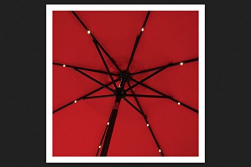 Picture of Living Accents UMS90BKOBD27 LIVING ACCENTS 9 ft. Tiltable Red Market Patio Umbrella (EA)