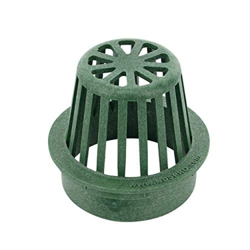 Picture of Nds 75 NDS 75G 4-Inch Round Atrium Drain Grate Cover for 4-Inch Sewer and Drain Pipe Fittings, for Small Lawns, Landscaping and Patios, Green (EA)