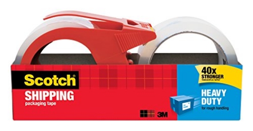 Picture of 3M 3850S-21RD-3GC 3M Scotch Heavy Duty Shipping Packaging Tape with Dispenser, 1.88 Inch by 38.2 Yard (3850S-2-1RD) (EA)