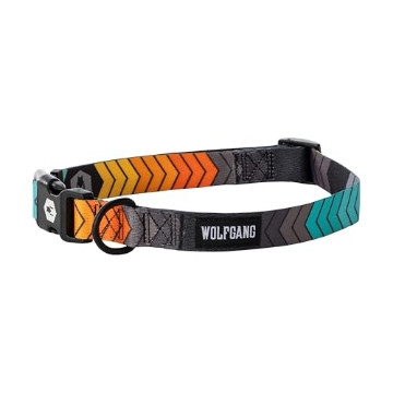 Picture of WOLFGANG MAN & BEAST WC-002-108 Wolfgang Heavy Duty, Adjustable Dog Collar with Quick Release Nylon Buckle for Walking & Training, ChevTech Print, Medium (EA)