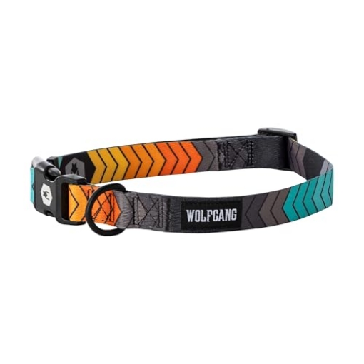 Picture of WOLFGANG MAN & BEAST WC-001-108 Wolfgang Heavy Duty, Adjustable Dog Collar with Quick Release Nylon Buckle for Walking & Training, ChevTech Print, Small (EA)