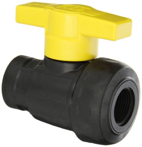 Picture of GREEN LEAF SU 075 E Green Leaf SU075E Polypropylene Single Union Ball Valve, Full Port, 3/4" NPT Female (EA)