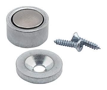 Picture of Magnet Source 07571 Magnet Source .25 in. L X .5 in. W Silver Super Latch Magnets 6 lb. Pull 2 pc (EA)