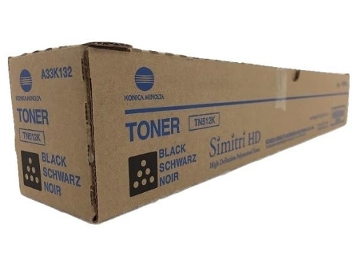 Picture of Konica A33K132  TTCopier OEM Genuine Konica Minolta A33K132 TN512K Black Toner Cartridge Bizhub C454 C454e C554 C554e (EA)