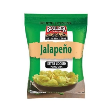 Picture of BOULDER CANYON 649994 Boulder Canyon Jalapeno Kettle Cooked Potato Chips, 2 Ounce - 8 per case. (PK-8-EA)