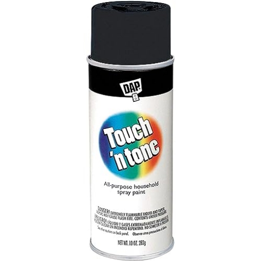 Picture of Rustoleum 003-55275 6-Pack of 10 oz Rust-Oleum 55275830 Black Touch’n Tone General Purpose Spray Paint, Flat (CT-6-EA)