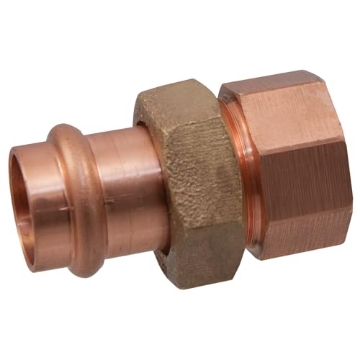 Picture of NIBCO INC 9256700PCU NIBCO Fig No PC633-3, 1/2 in. Copper Union Press x Female Threaded, Leak Detect (EA)