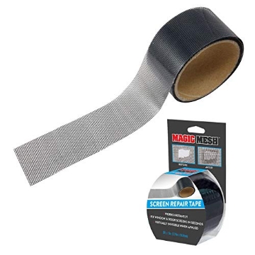 Picture of MAGIC MESH MM401112 Magic Mesh Screen Repair Tape| Strong Adhesive, Instantly Mend & Repair Holes and Tears in Screen Windows, Doors, RVs & More | Size 9' x 2' (Pack of 1) (EA)