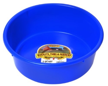Picture of LITTLE GIANT LADDER SYSTEMS LLC P-5 BLUE Little Giant® Plastic Utility Pan | Feed Pan | Durable & Versatile Livestock Feeding Bucket | Made in USA | 5 Quart | Blue (EA)