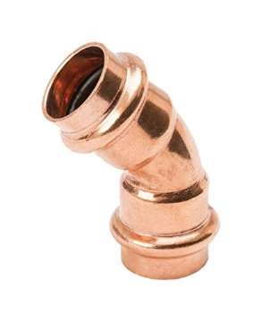 Picture of NIBCO INC 9042800PCU Mueller Streamline Streamline 1/2 in. Press x 1/2 in. Dia. Press Copper 45 Degree Elbow (EA)