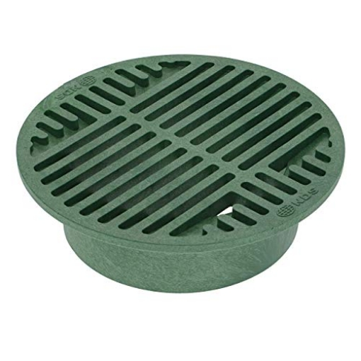 Picture of Nds 20 NDS 20, 8-Inch Round Grate, Connects to 6-Inch Spee-D® Basin, 6-Inch Drain Pipes and Fittings, for Small Lawns, Landscaping and Patios, Plastic, Green (EA)