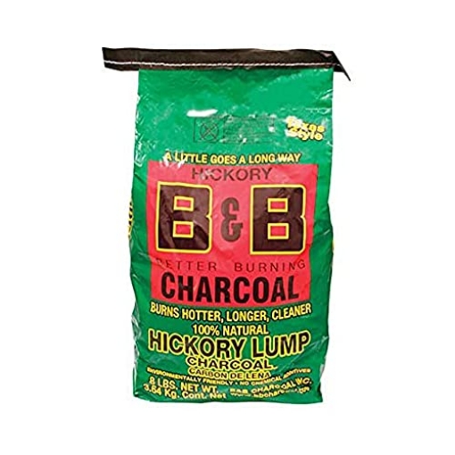 Picture of B&B CHARCOAL 84 B&B Charcoal Signature Long Burning Smoking Hickory Lump Charcoal with All Natural Material for Grills and Barbecues, 8 Pounds (EA)