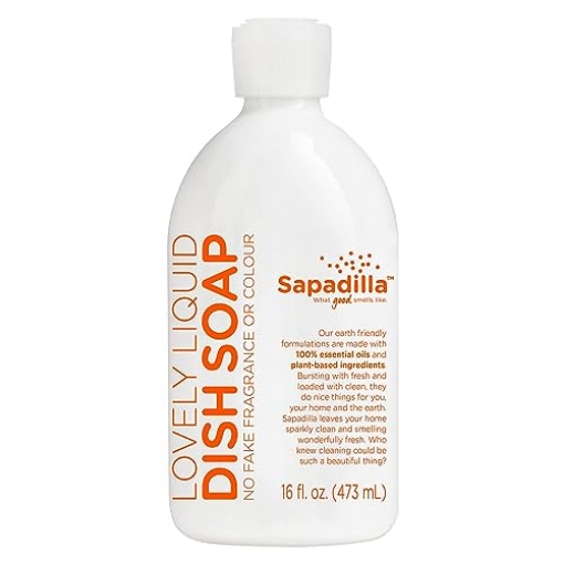 Picture of SAPADILLA 1812501 Sapadilla Rosemary + Peppermint Biodegradable Liquid Dish Soap, 16 Ounce (PK-6-EA)