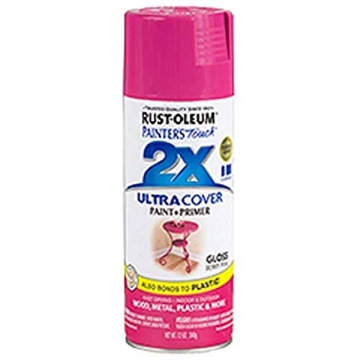 Picture of Rustoleum 334025 Rust-Oleum 249123 Painter's Touch 2X Ultra Cover Spray Paint, 12 oz, Gloss Berry Pink (EA)