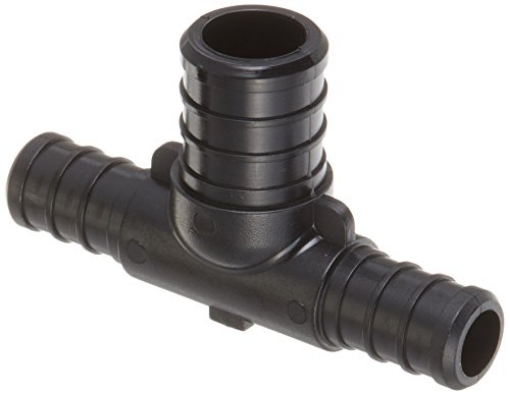 Picture of FLAIR-IT 32823 Ecopoly 32823 PEX Tee, 1/2" x 1/2" x 3/4", 0.75" ID, Crimp, Plastic (Pack of 5) (EA)