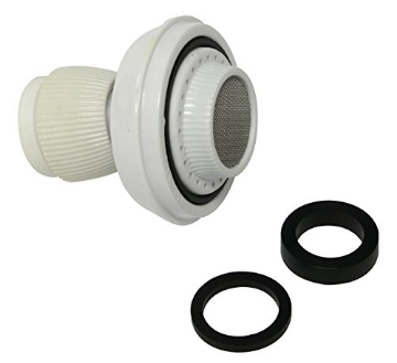 Picture of Plumb Pak PP800-5 Plumb Pak PP800-5 PlumPak Dual Threaded Faucet Aerator, 5/16-27 Male X 55/64-27 Female, Swivel Spray Stream, White (EA)