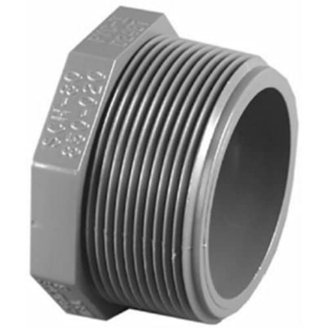 Picture of CHARLOTTE PIPE PVC081131400 Charlotte Pipe Schedule 80 1 in. MPT x 1 in. Dia. MPT PVC Threaded Plug (EA)
