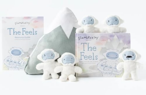 Picture of SLUMBERKINS INC BBB-PLW-MOUNT Slumberkins The Feels Set - Includes 5 Mini Feels Plush Toys, Interactive Story Book, & Slumberkins Mountain Pillow for Easy Storage - Social Emotional Tools for Ages 0+ (EA)