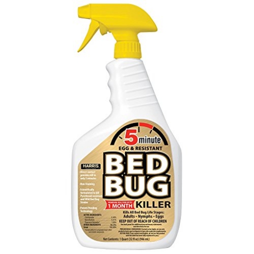 Picture of Harris Engineering GOLDBB-32 Harris 5 Minute Kill Time Bed Bug Killer Spray, Odorless and Non Staining Formula with Residual Protection (32oz) (EA)