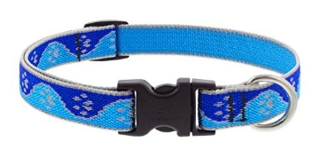 Picture of Lupine Collars & Leads 48401 Lupine Reflective Small Dog Collar 3/4" Wide Blue Paws Adjusts from 9" to 14" (EA)