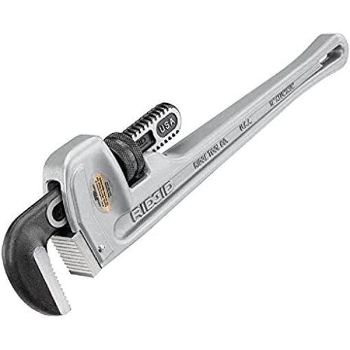 Picture of Ridge Tool Company 31100 RIDGID 31100 Model 818 Aluminum Straight Pipe Wrench, 18-inch Plumbing Wrench (EA)